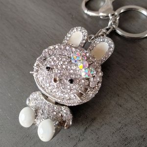 RARE Hello Kitty 3D Rhinestones Keychain